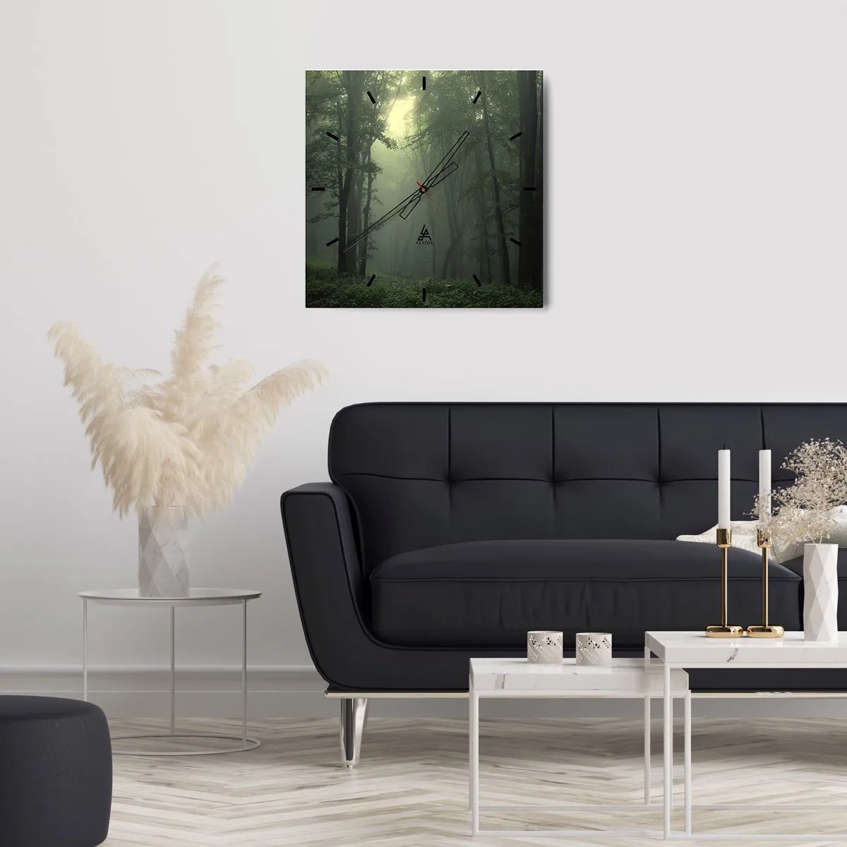 Wall clock - Clock on glass - Before It Wakes Up - 30x30 cm