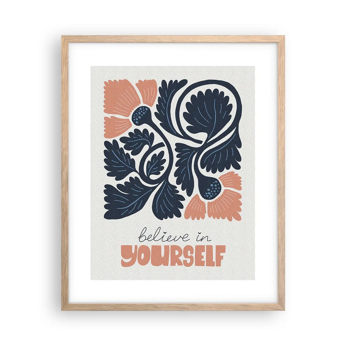 Poster in light oak frame - May You Blossom - 40x50 cm