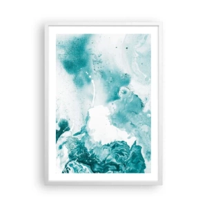 Poster in white frmae - Lakes of Blue - 50x70 cm