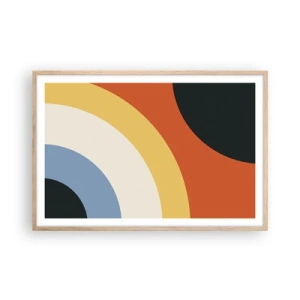 Poster in light oak frame - Towards Each Other - 91x61 cm