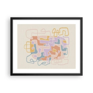 Poster in black frame - Maze - Joyful Adventure - 50x40 cm