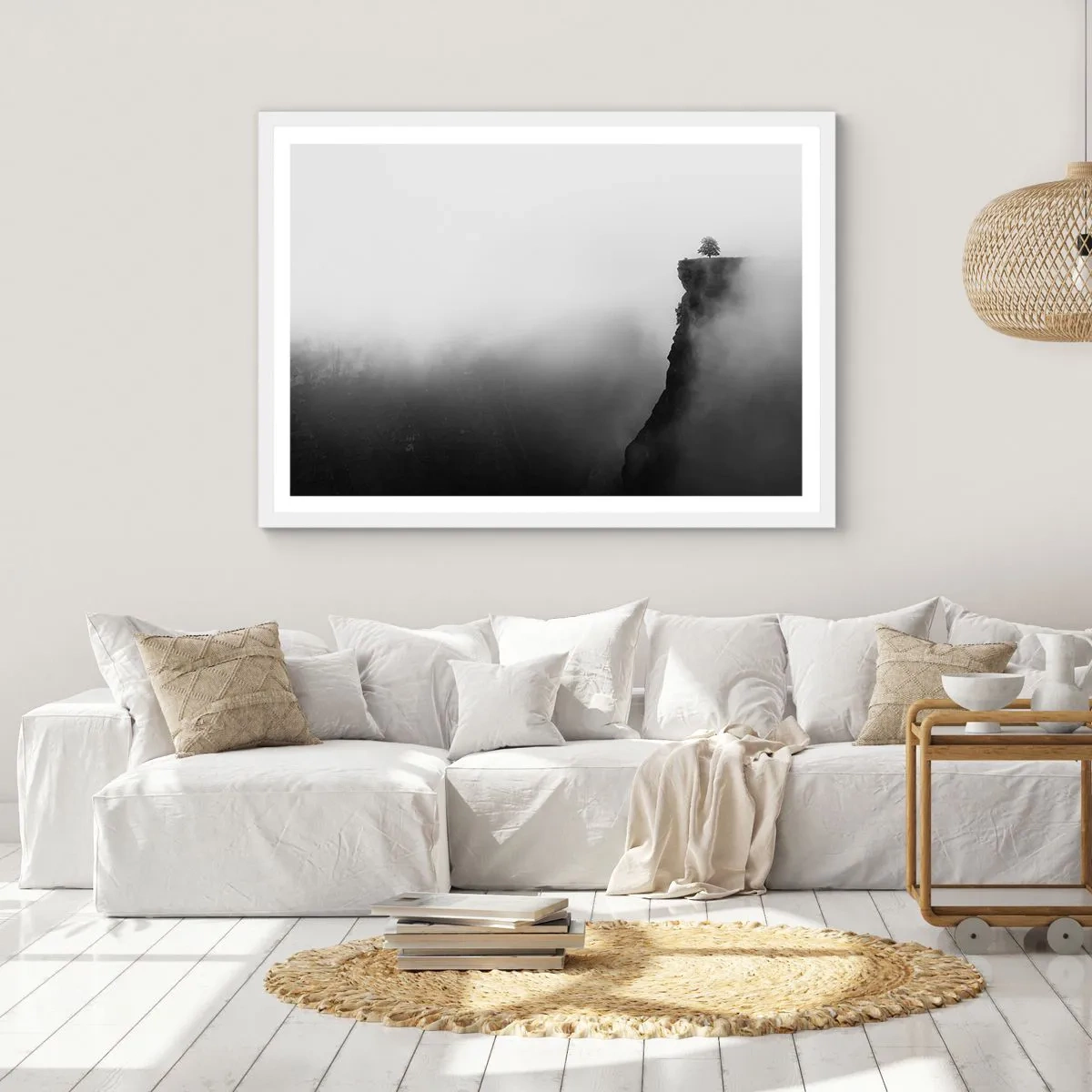 Poster in white frmae - On the Edge of the World - 50x40 cm