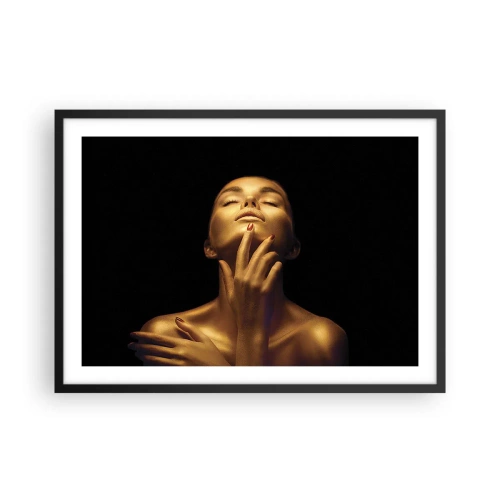 Poster in black frame - Like Golden Silk - 70x50 cm