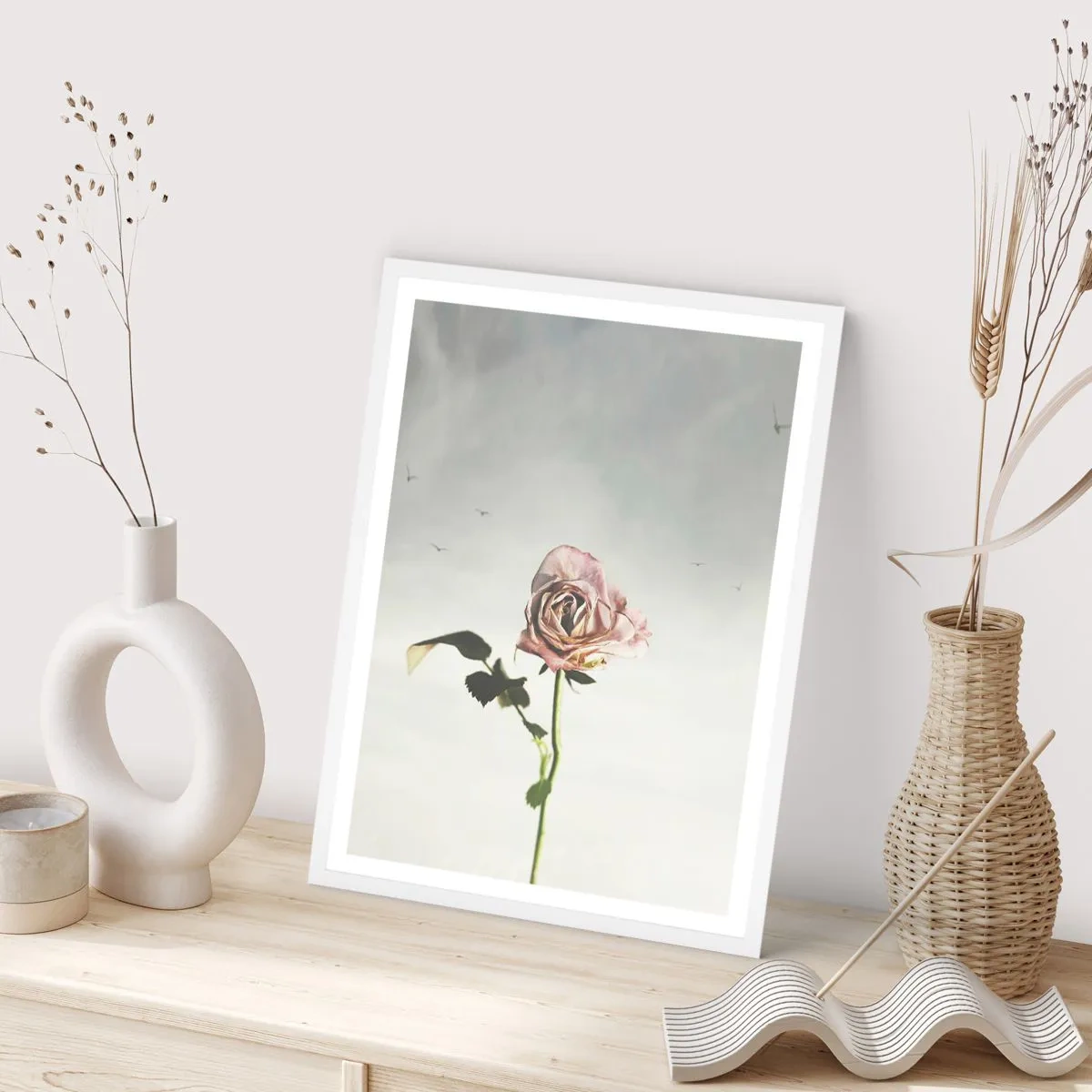 Poster in white frmae - Welcoming of Spring - 61x91 cm