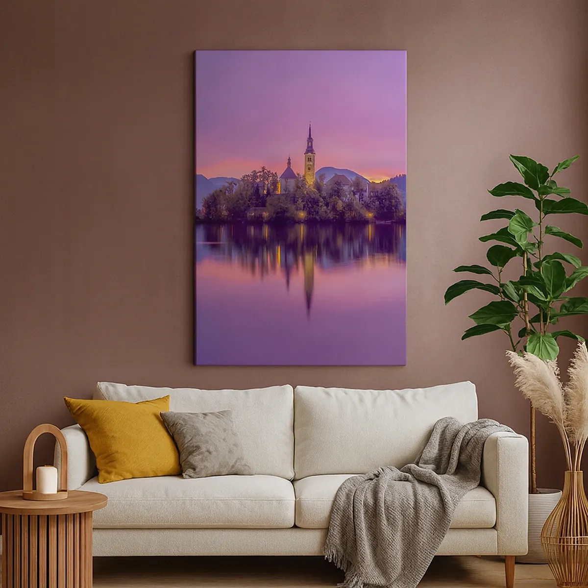 Canvas picture - Fairytale Island by Dusk - 50x70 cm