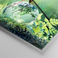 Clock face with lines