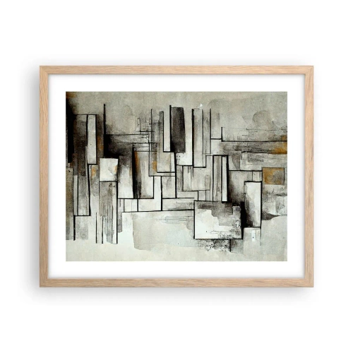 Poster in light oak frame - Power of Simplicity - 50x40 cm