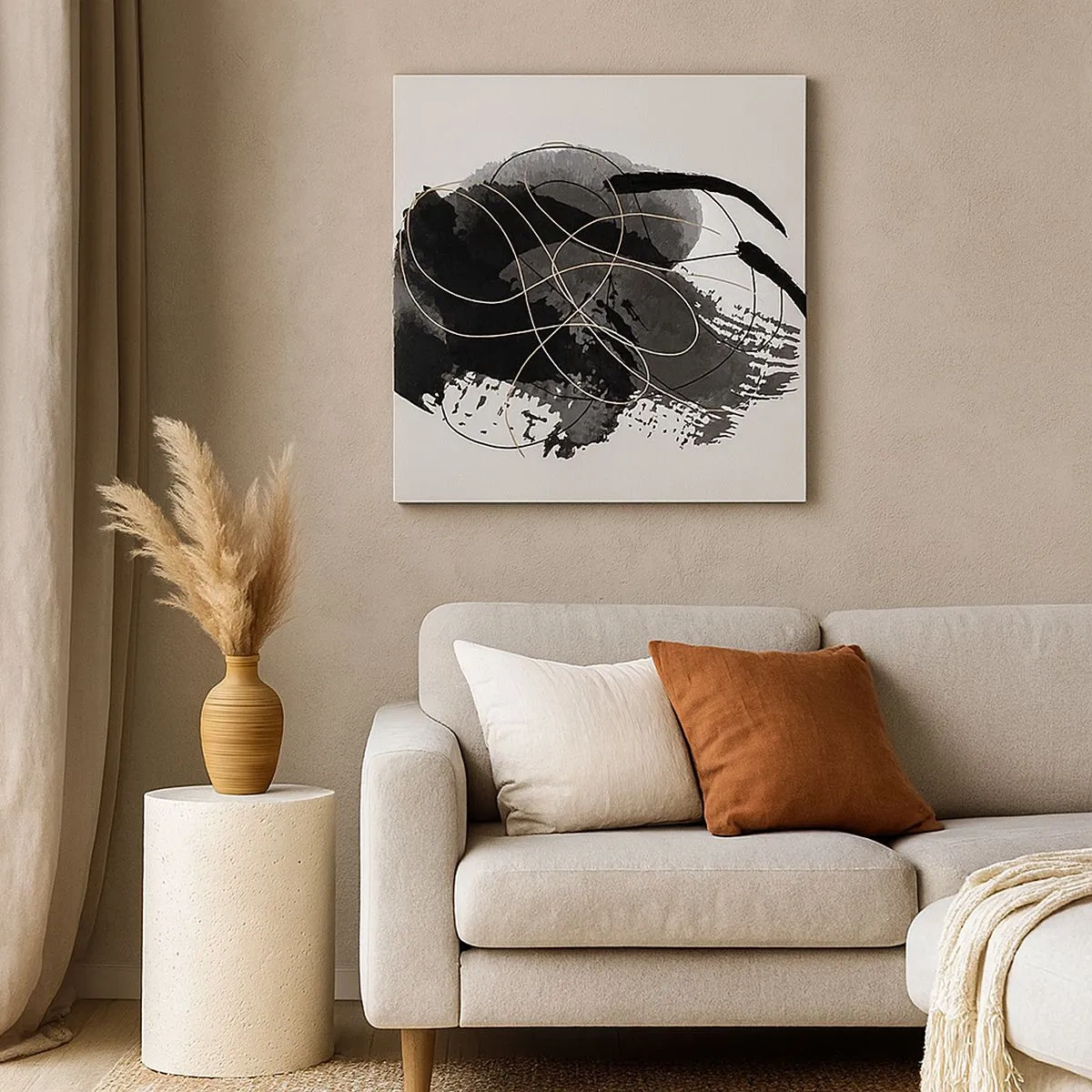 Canvas picture - Made from Black - 30x30 cm