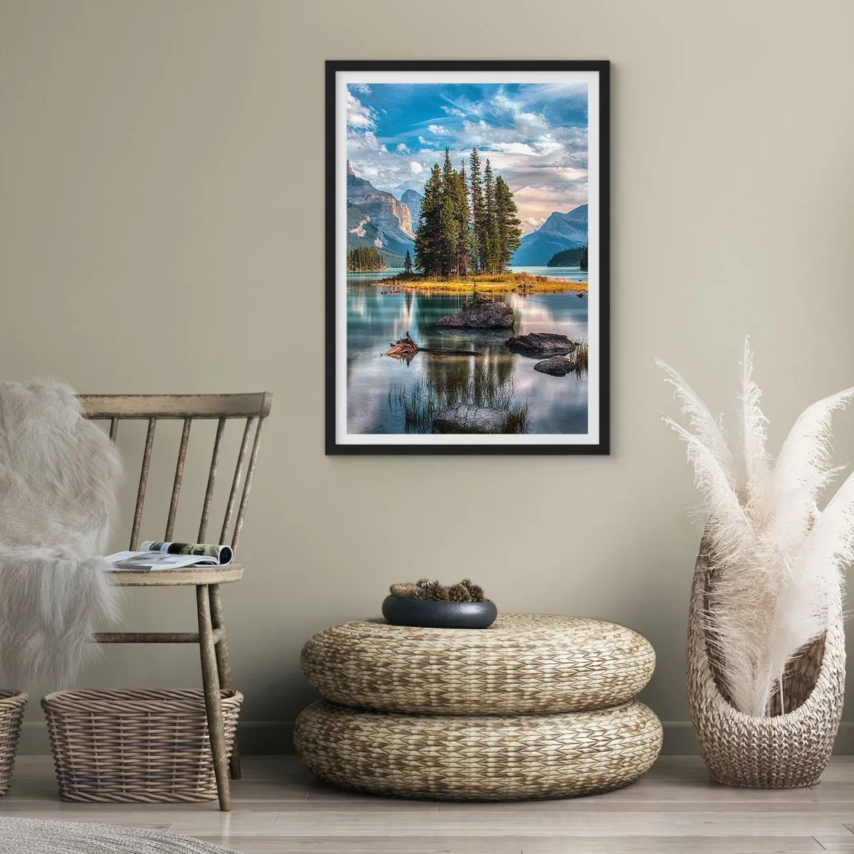 Poster in black frame - By Big and Clear Waters - 30x40 cm
