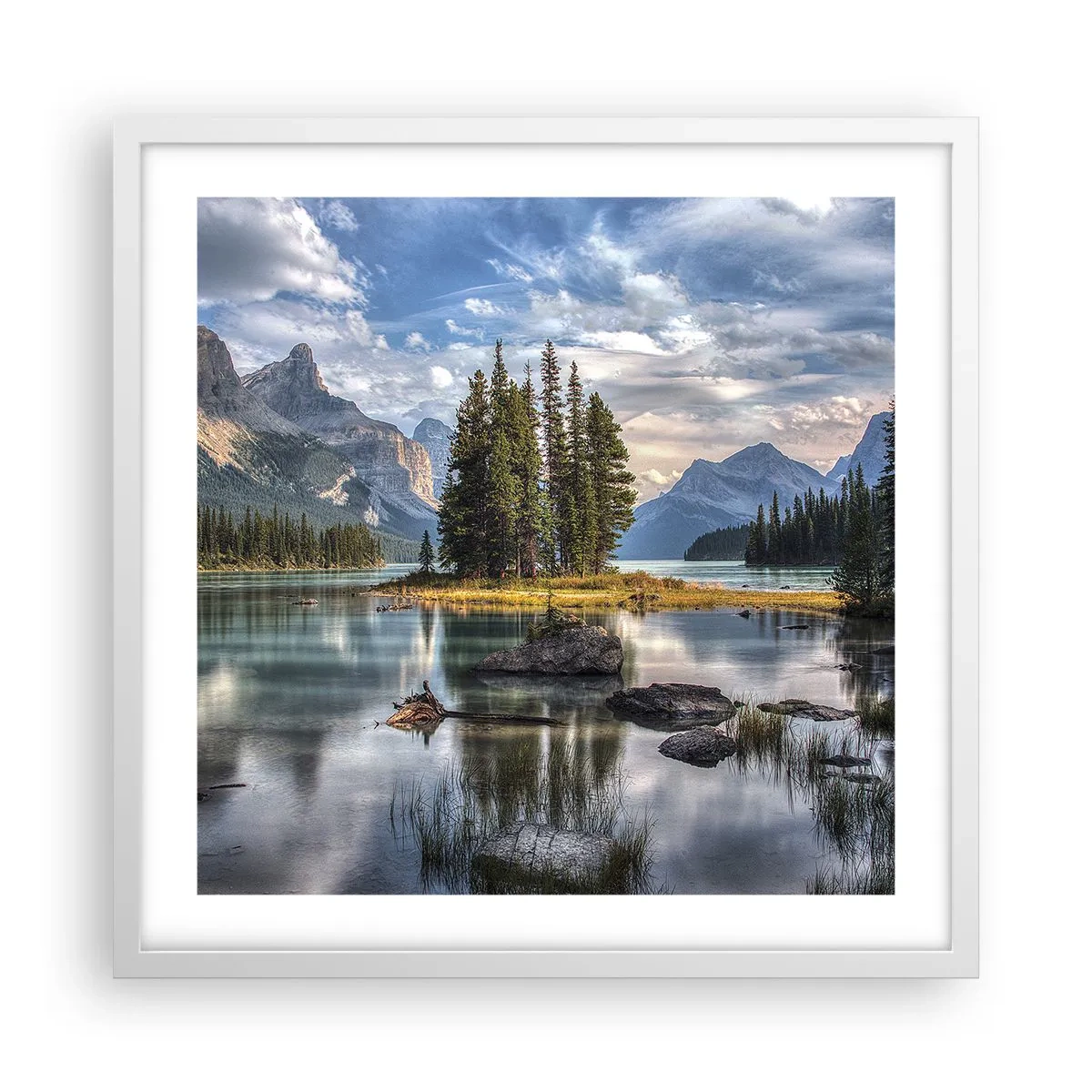 Poster in white frmae - By Big and Clear Waters - 50x50 cm