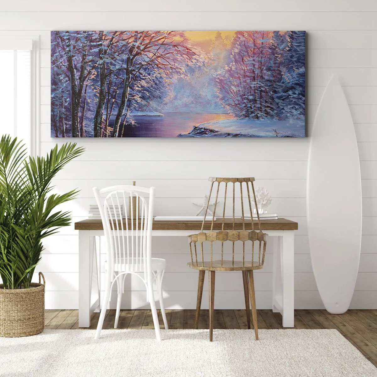 Canvas picture - Colours of Winter - 90x30 cm