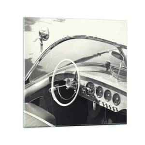 Glass picture - Weather for the Rich - 30x30 cm