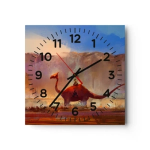 Wall clock - Clock on glass - If They Hadn't Gone Extinct - 30x30 cm