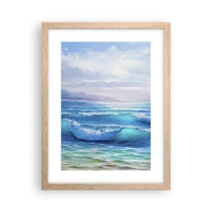 Poster in light oak frame - It Brings Bliss - 30x40 cm
