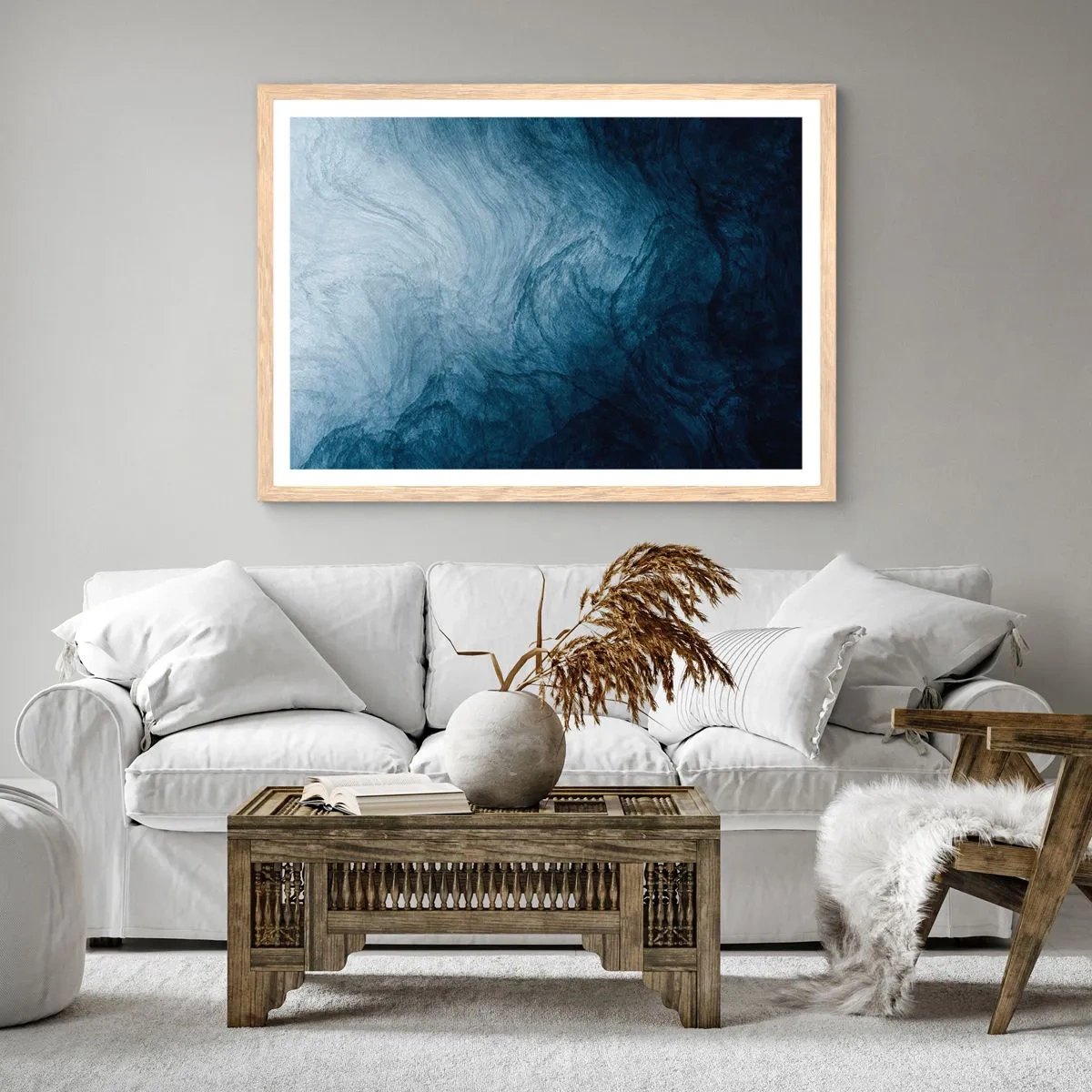 Poster in light oak frame - Going Deep - 70x50 cm