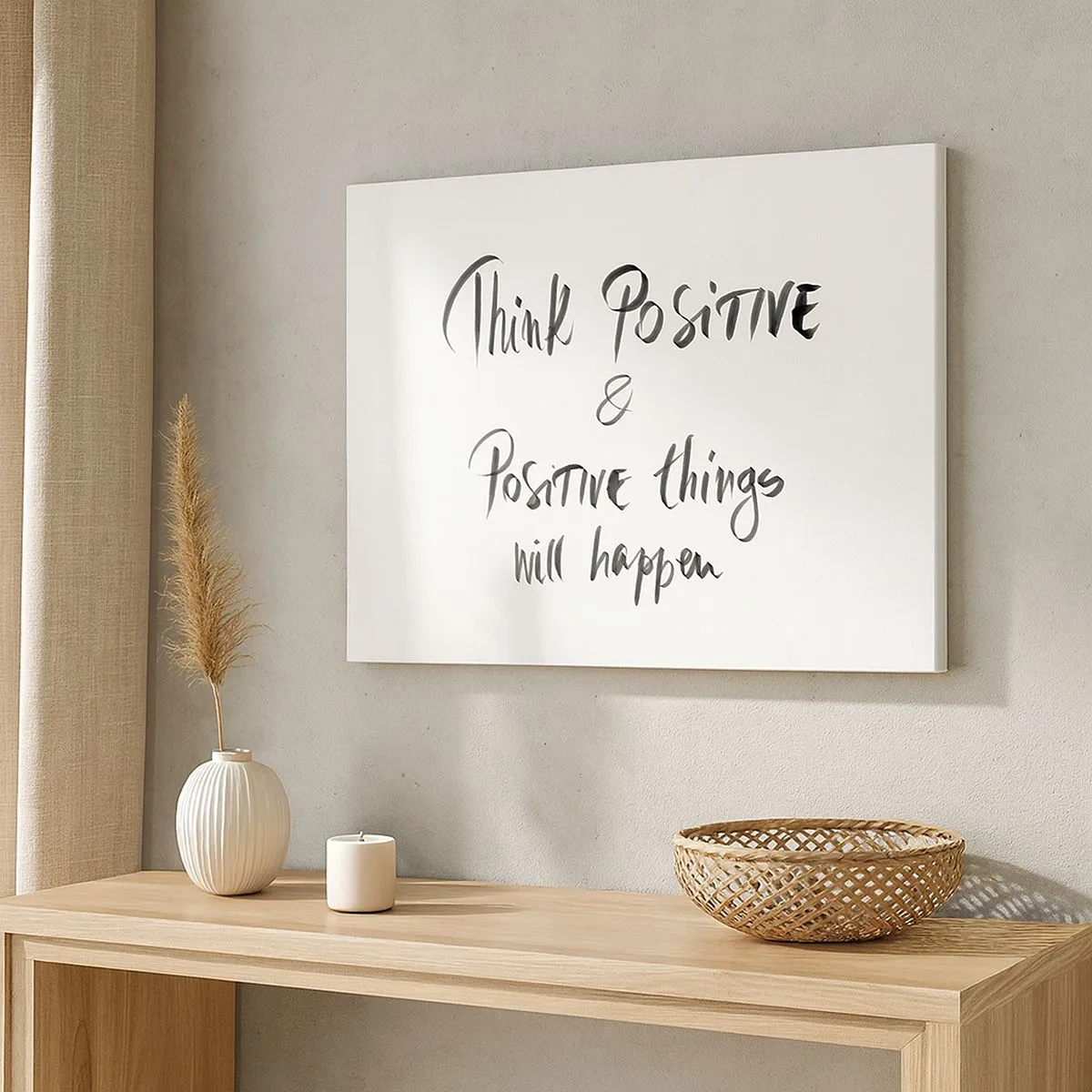 Canvas picture - Inspirational lettering in black on a white background - 70x50cm - How to Live? - Modern wall decoration for the living room and bedroom ARTTOR