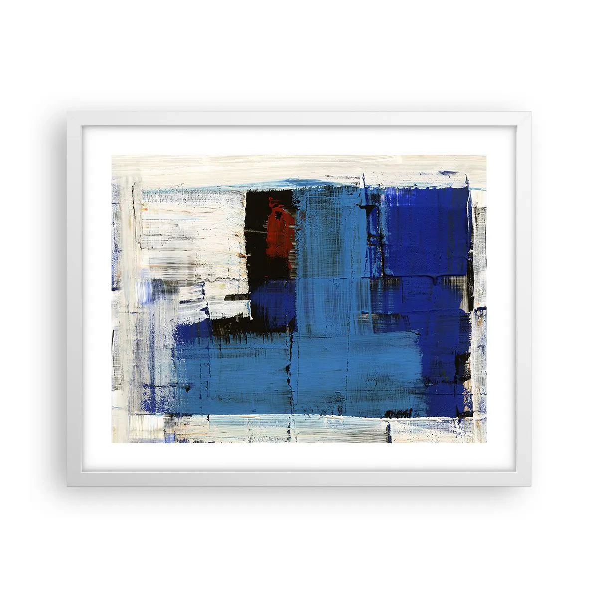 Poster in white frmae - The Secret of Blue - 50x40 cm