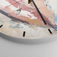 Clock face with lines