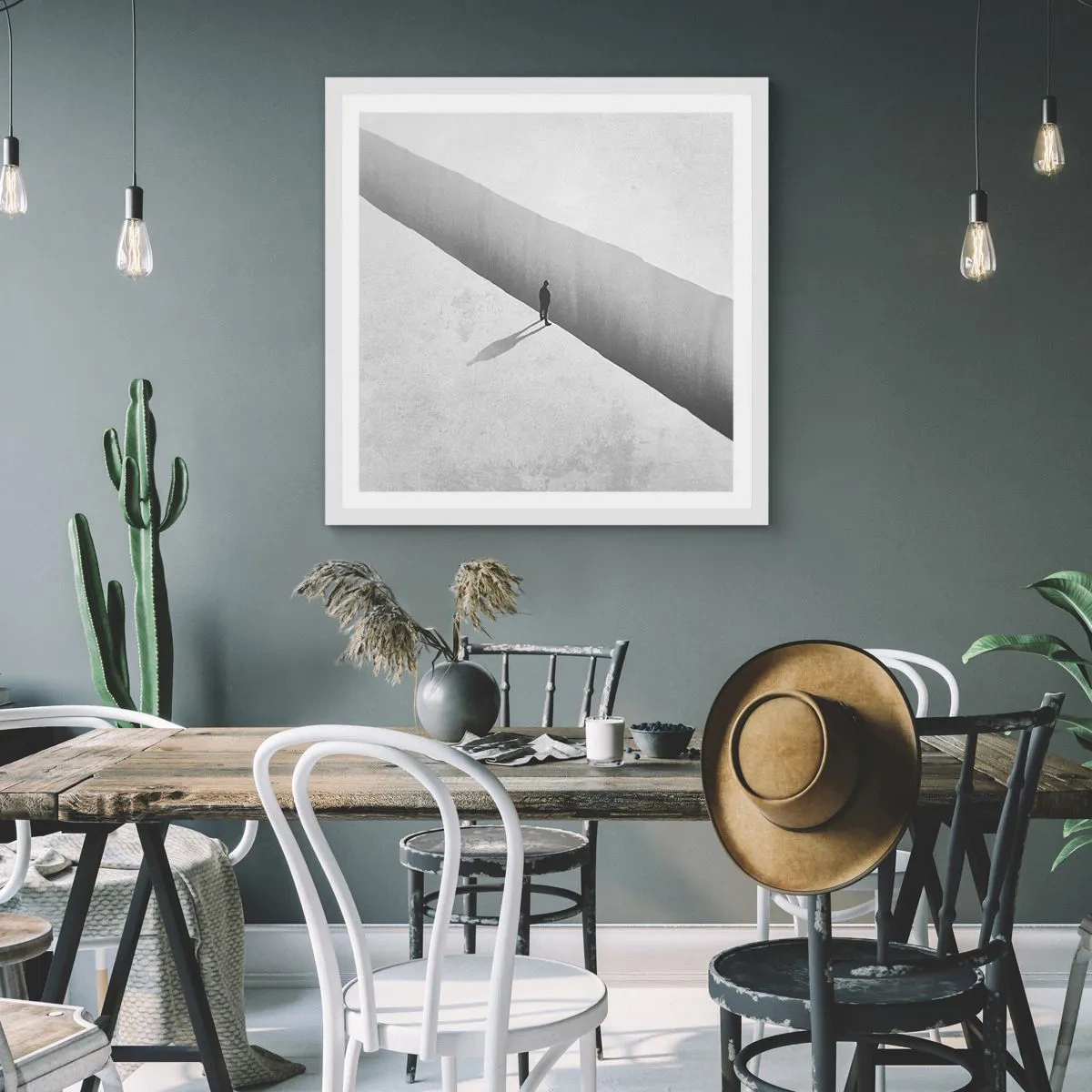 Poster in white frmae - Clear Goal - 50x50 cm