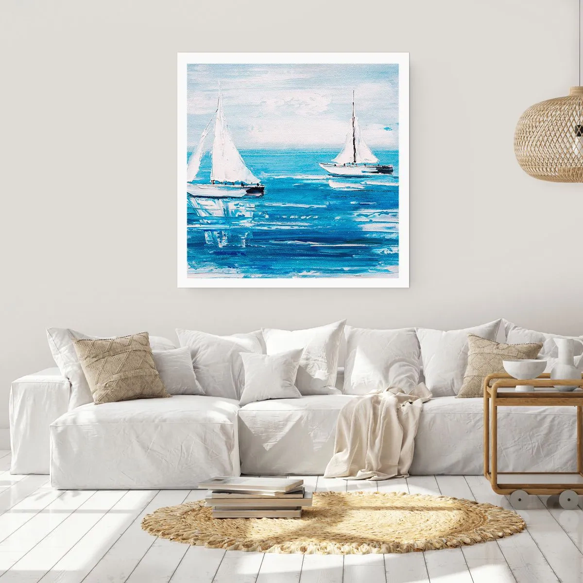 Poster - With a Friend by the Side - 60x60 cm