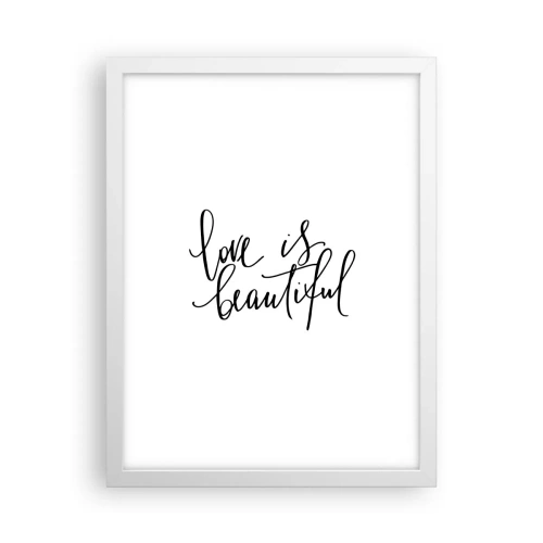 Poster in white frmae - Read and Repeat - 30x40 cm