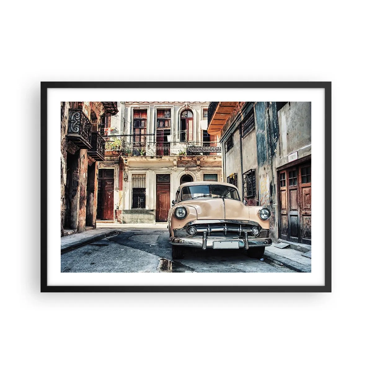 Poster in black frame - Siesta in Havana - 70x50 cm