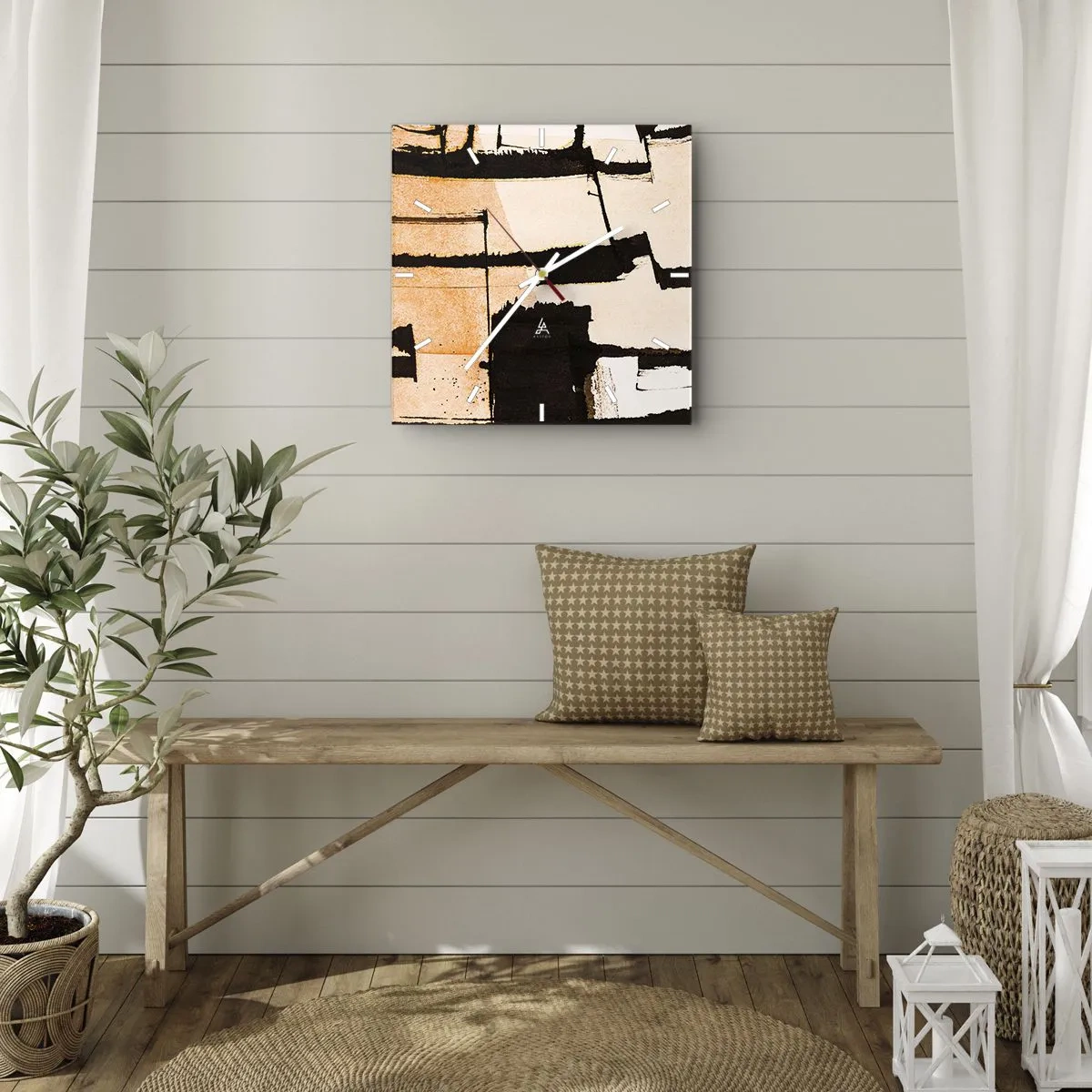 Wall clock - Clock on glass - Order After All - 30x30 cm