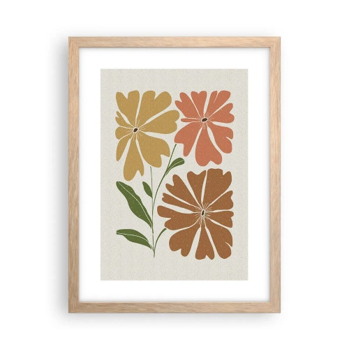 Poster in light oak frame - Nature and Geometry - 30x40 cm