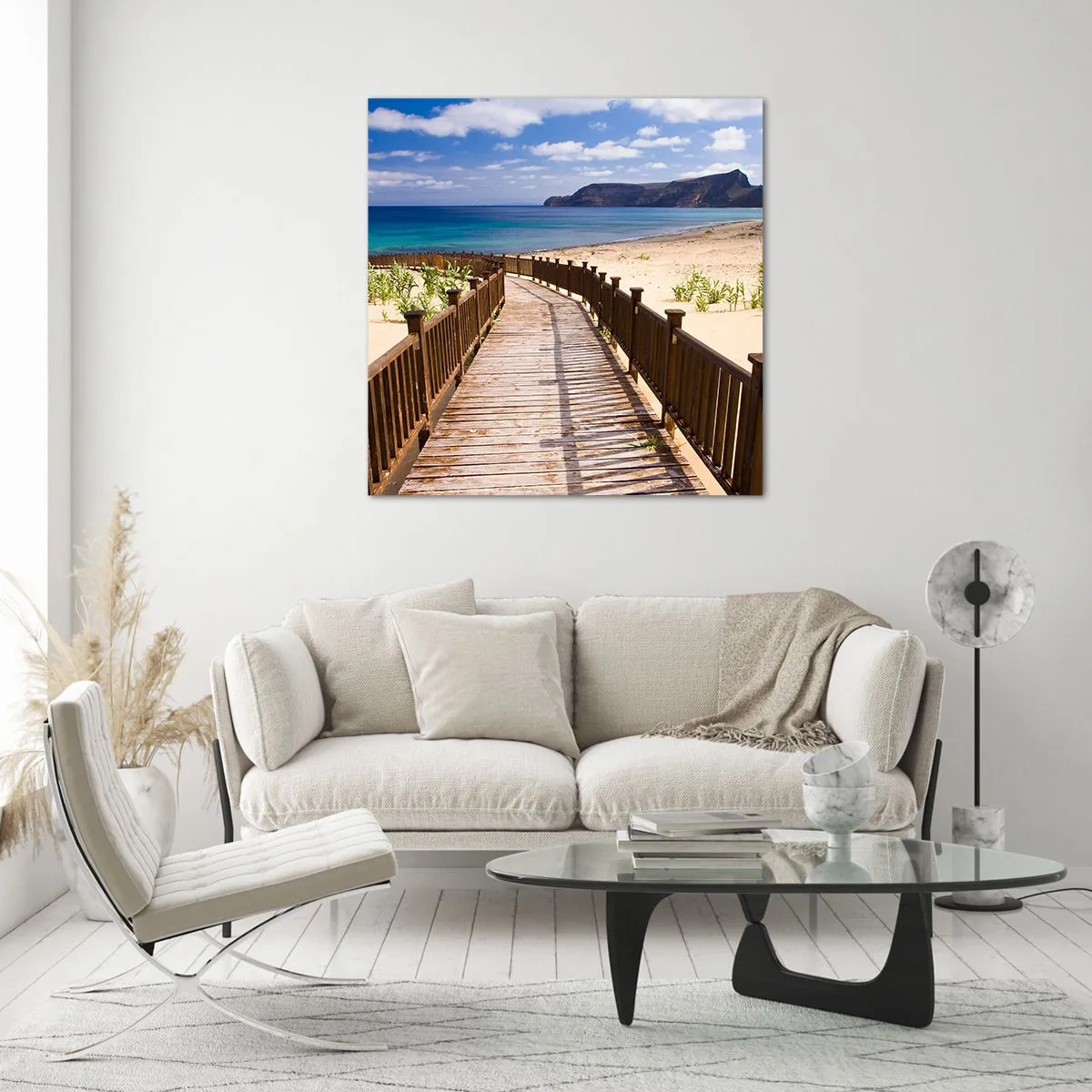 Glass picture - Take Me to Happy Islands - 70x70 cm