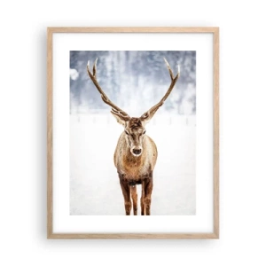 Poster in light oak frame - Straight from Snowy Fog - 40x50 cm