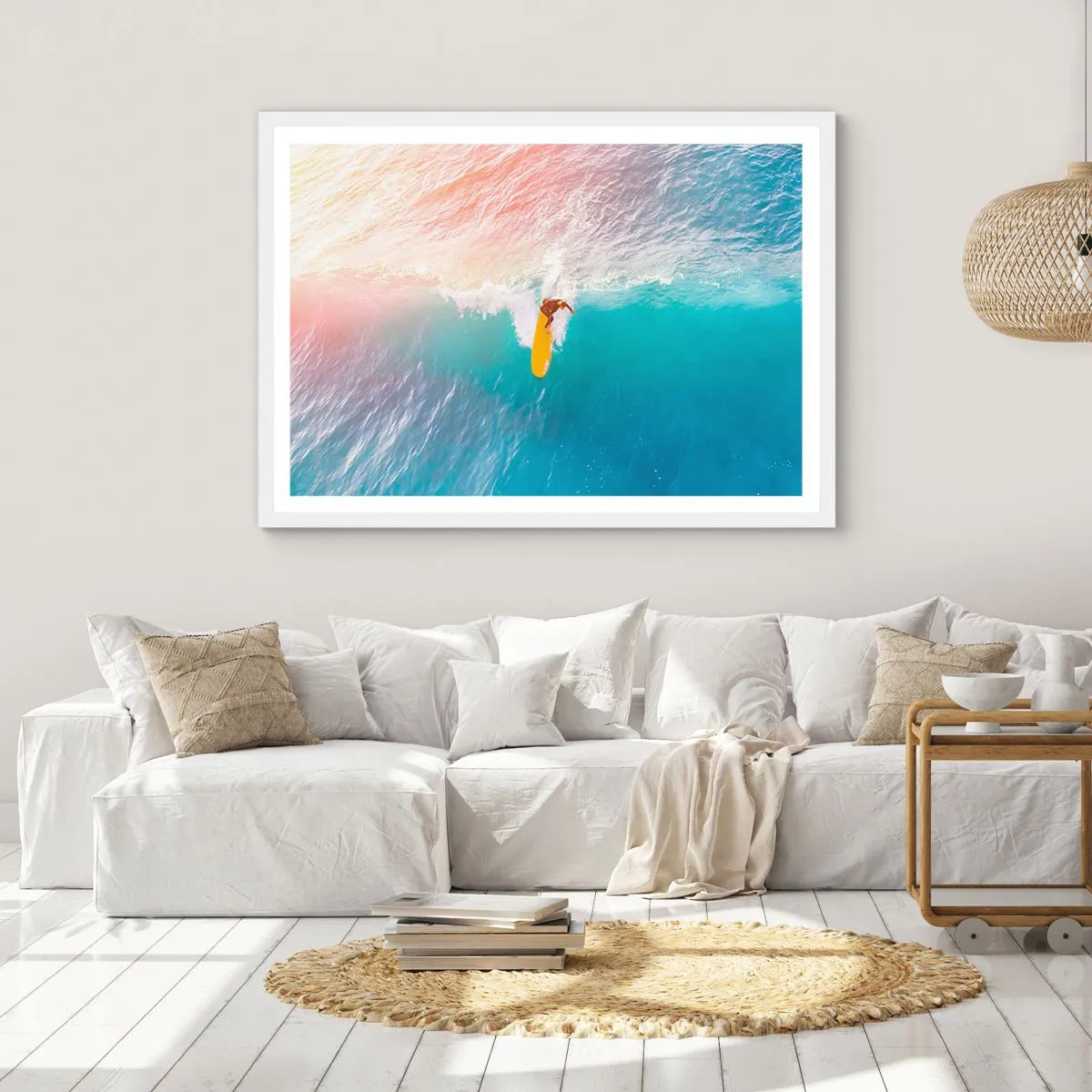 Poster in white frmae - Ocean Rider - 70x50 cm