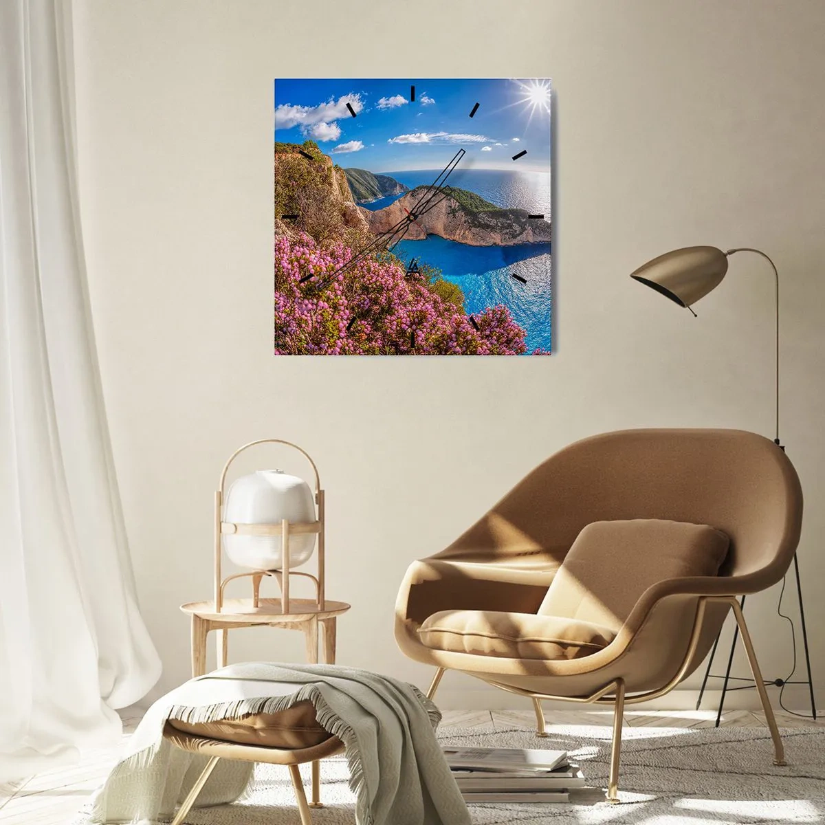 Wall clock - Clock on glass - My Big Greek Wedding - 30x30 cm