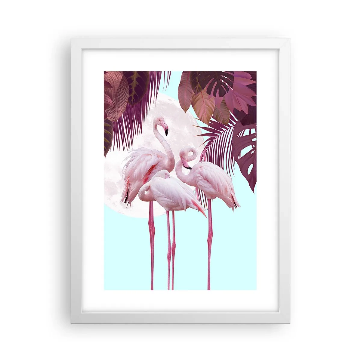 Poster in white frmae - Three Bird Graces - 30x40 cm