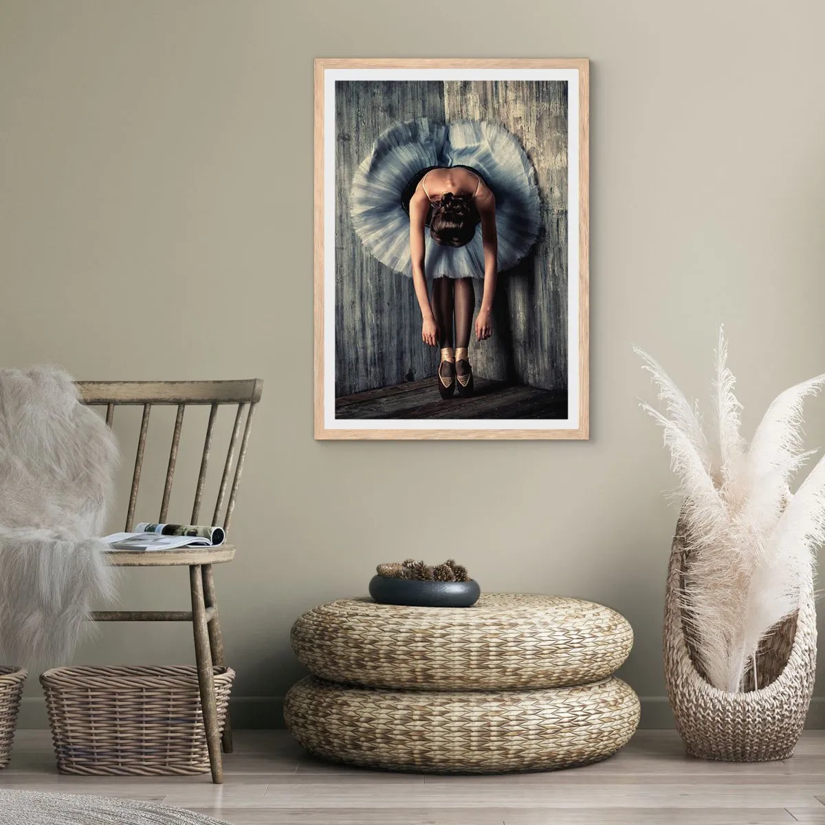 Poster in light oak frame - When the Music Stops - 61x91 cm