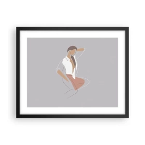 Poster in black frame - Outline of Charm - 50x40 cm