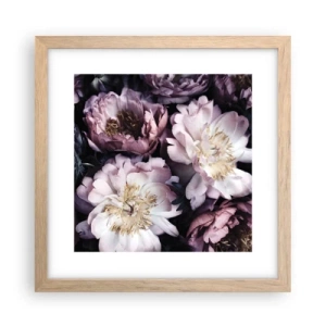 Poster in light oak frame - Old Style Bouquet - 30x30 cm