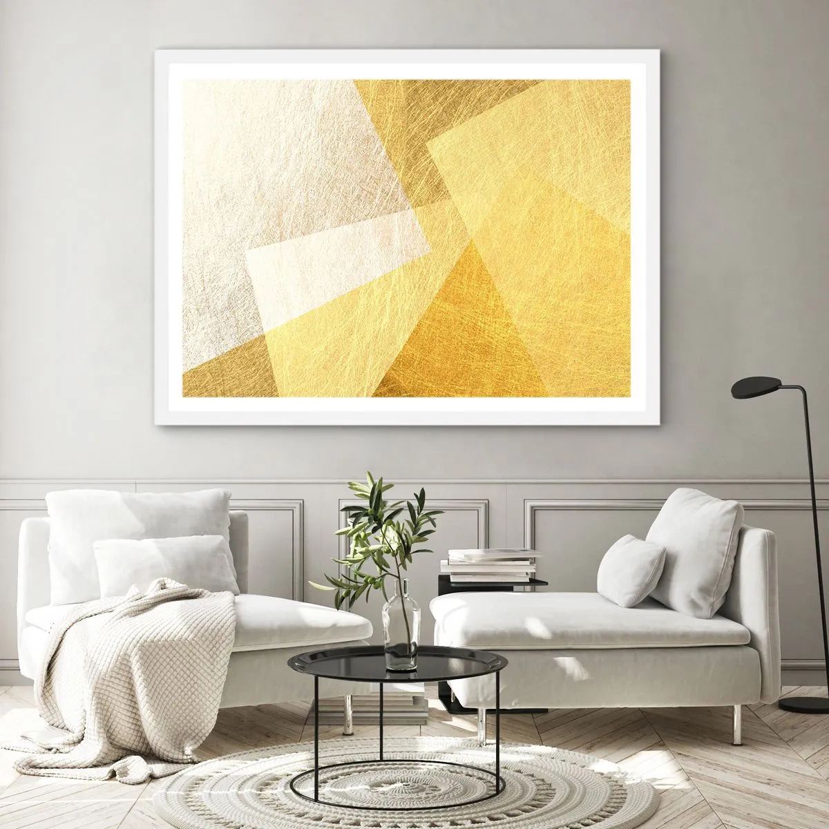 Poster in white frmae - Weather of Geometry - 70x50 cm