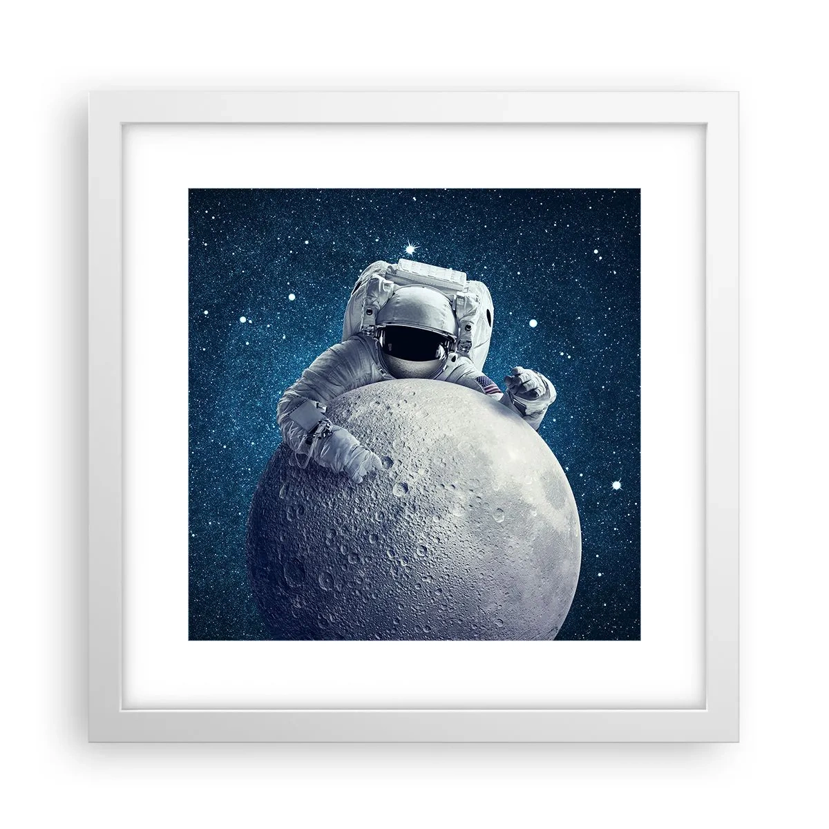 Poster in white frmae - Space Joker - 30x30 cm