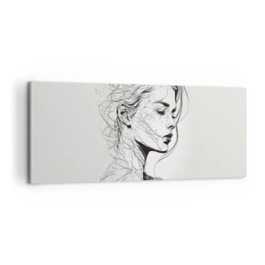 Canvas picture - Portrait in Thoughts - 100x40 cm
