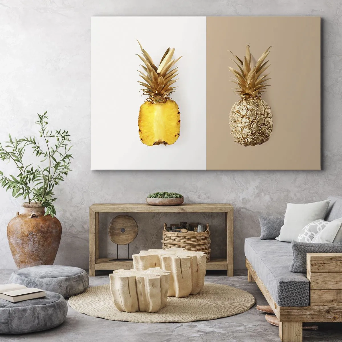 Canvas picture - Pineapple for Us - 120x80 cm