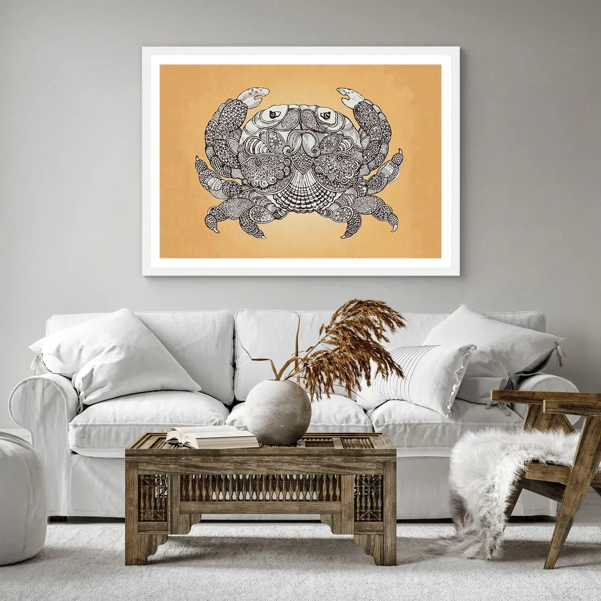 Poster in white frmae - Tales of Mr Crab - 70x50 cm