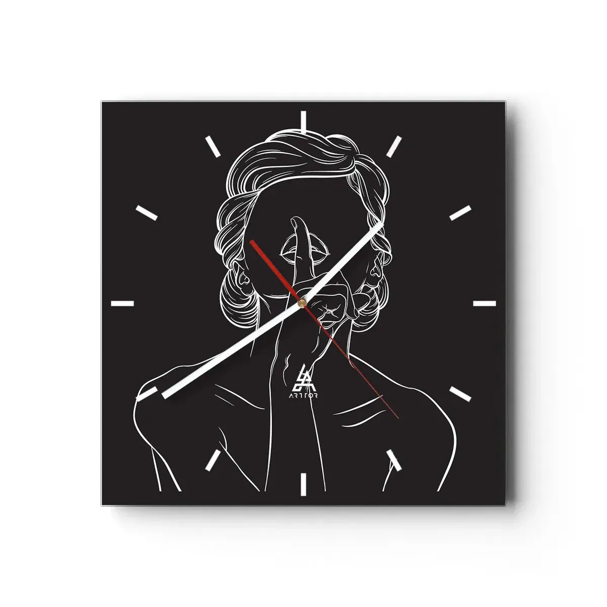 Wall clock - Clock on glass - Beauty Blossoms in Soul - 40x40 cm