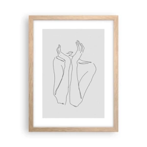 Poster in light oak frame - What Girls Are Dreaming of - 30x40 cm