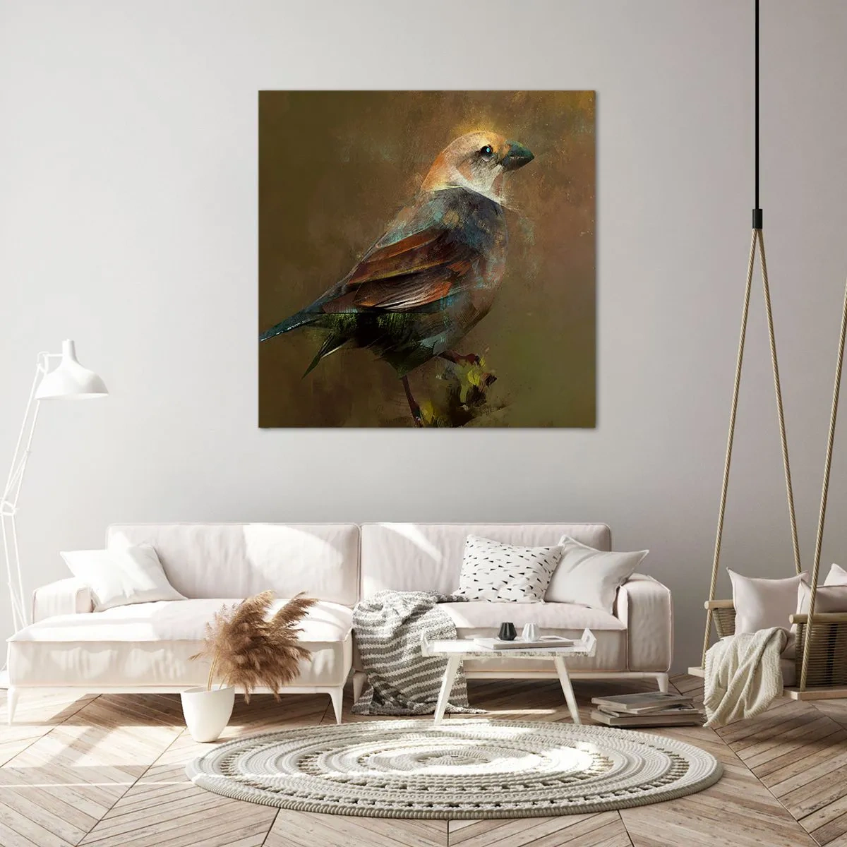Canvas picture - Sparrow, a Little Birdy - 60x60 cm
