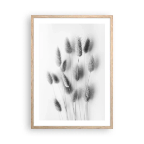 Poster in light oak frame - Her Softness Grass - 50x70 cm