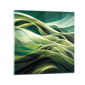 Glass picture - Abstract Playing Green - 50x50 cm