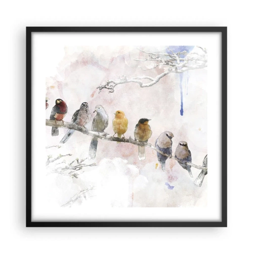 Poster in black frame - Winged Encounter - 50x50 cm