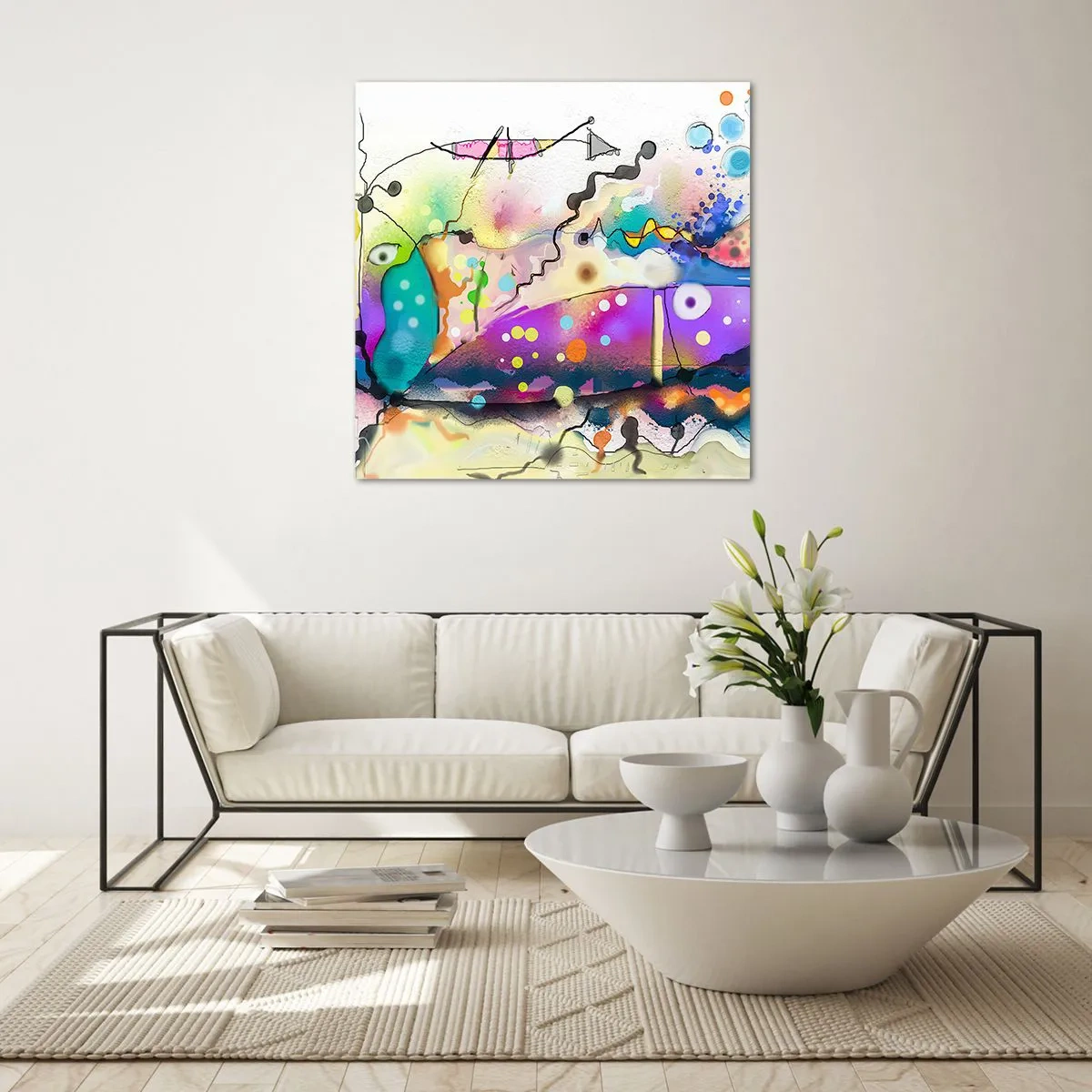 Glass picture - No Words! - 30x30 cm