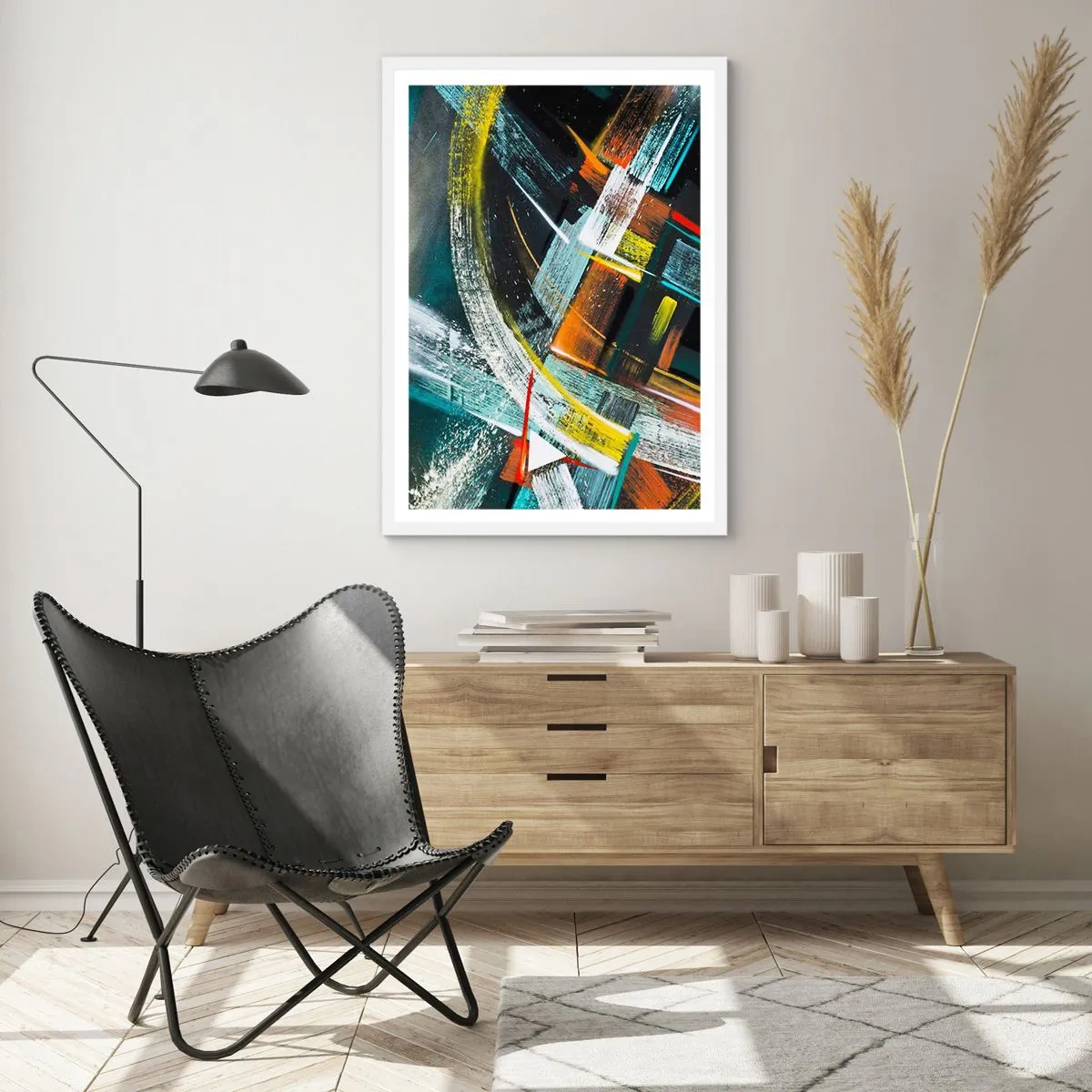 Poster in white frmae - Energy of Movement - 61x91 cm