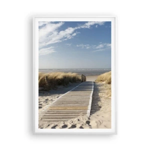 Poster in white frmae - Behind a Dune, in the Hum of Trees - 70x100 cm